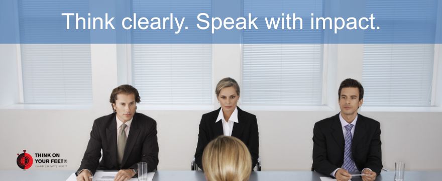 Thinking on your feet – how to speak clearly under pressure